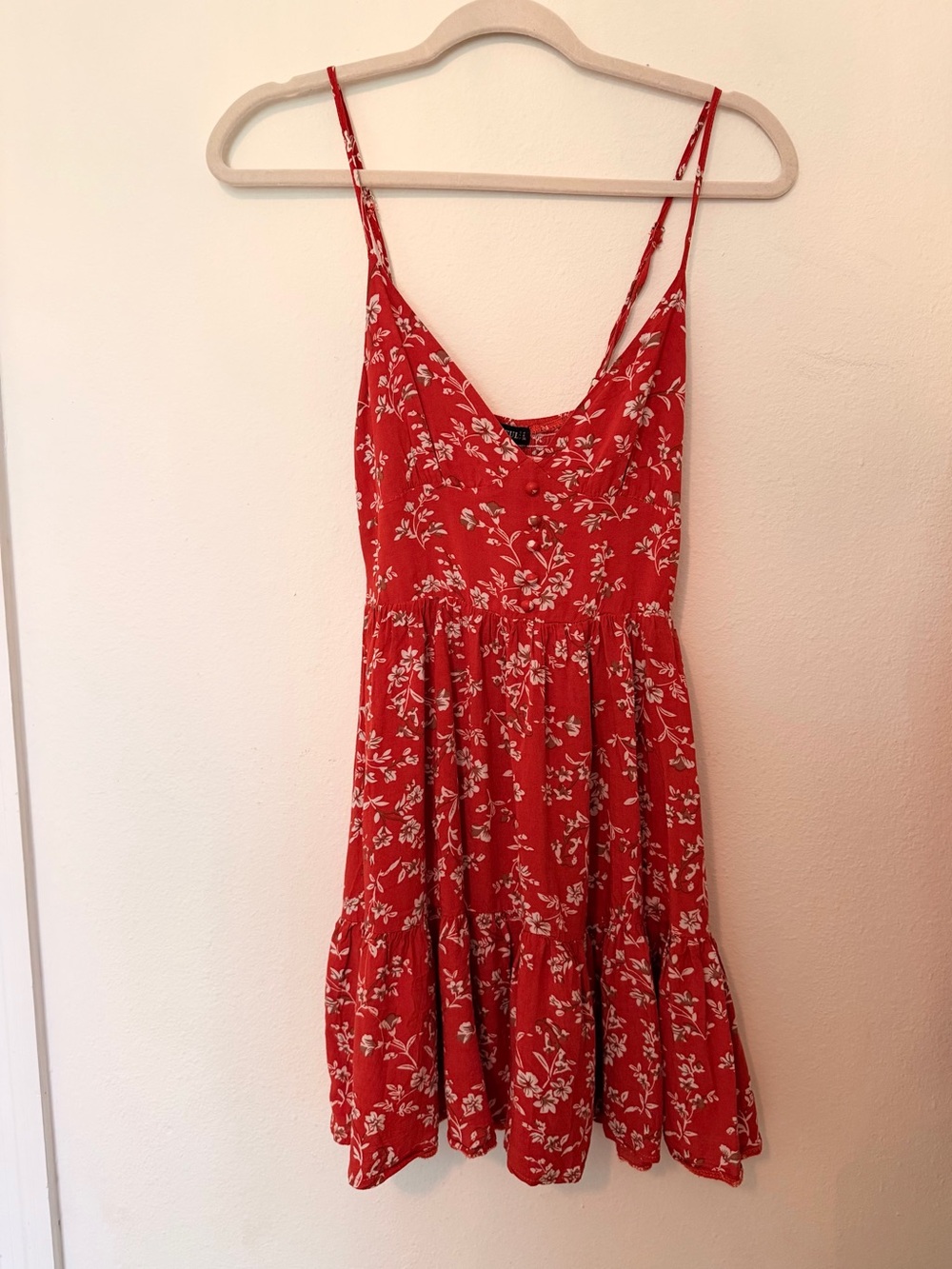 Floral Red Mini Dress